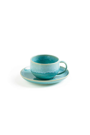 Cappuccino Mug & Saucer- Coastline